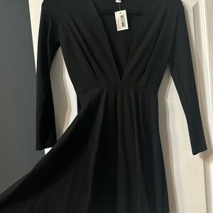American Apparel Black Long Sleeve Dress